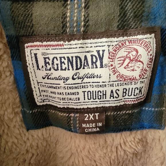 Legendary Whitetails fleece lined flannel 2XT - Picture 2 of 2